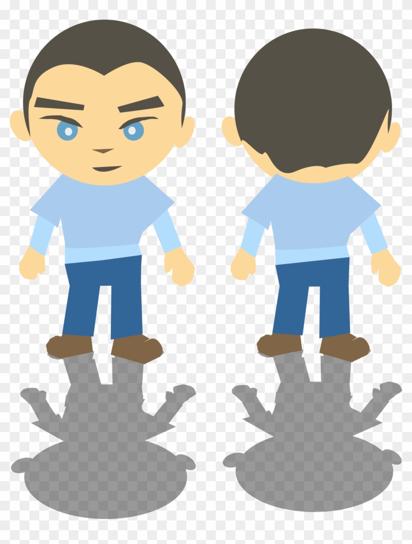 Clipart - - Cartoon Boy Facing Back #24283
