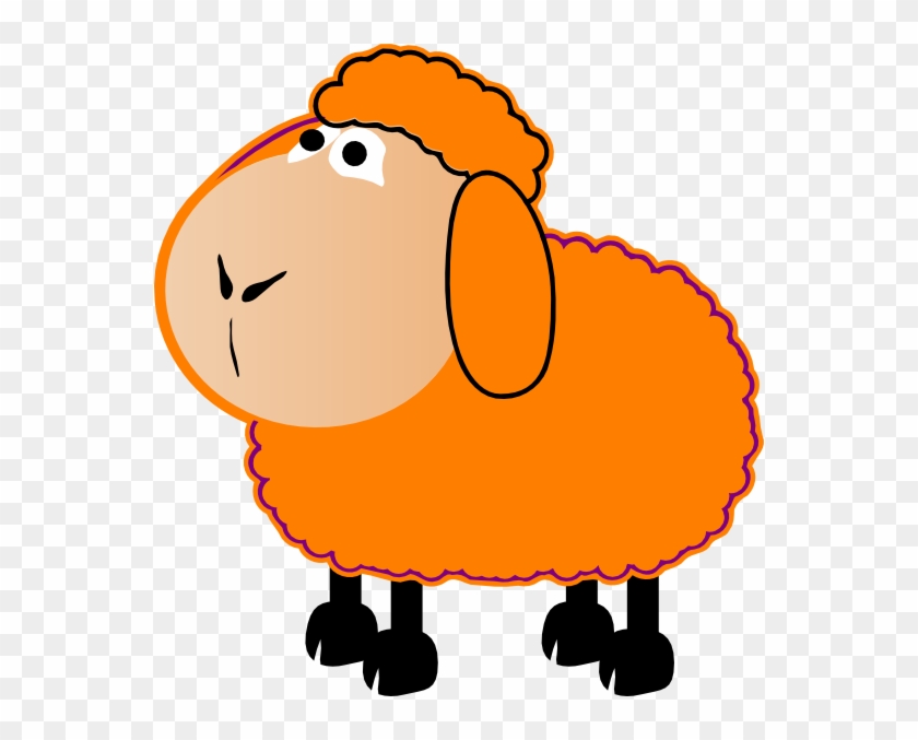 Sheep Colouful Pencil And In Color Colouful Clip Art - Orange Sheep Clipart #24704