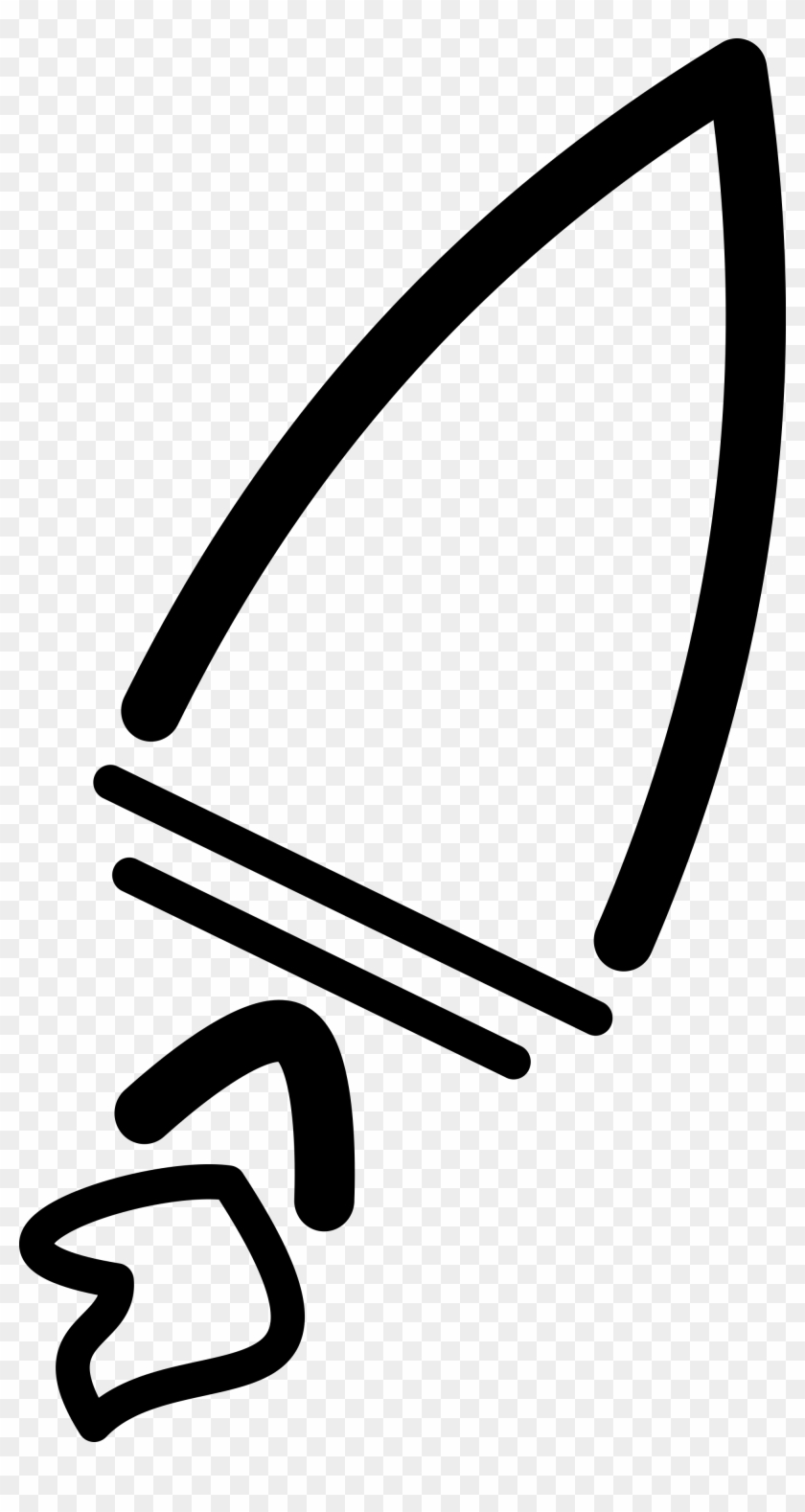 Free Very Simple Line Art Rocket Clipart Clipart And - Rocket Clipaert Png #24778