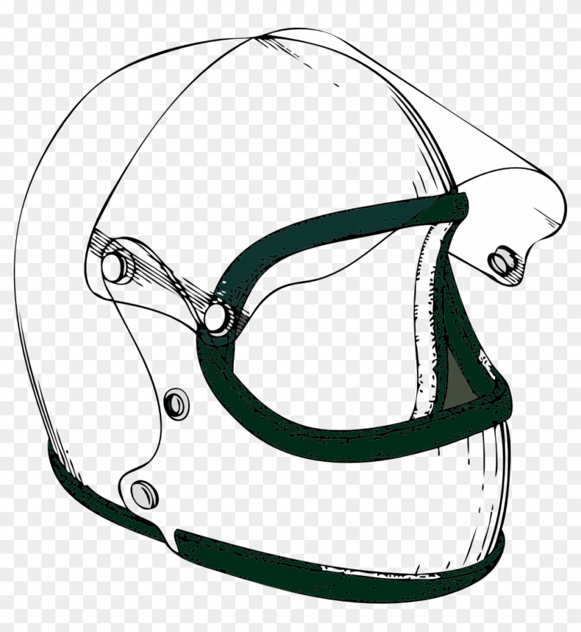 Crash Helmet Black White Line Art 999px 228 - Helmet Black And White #24824