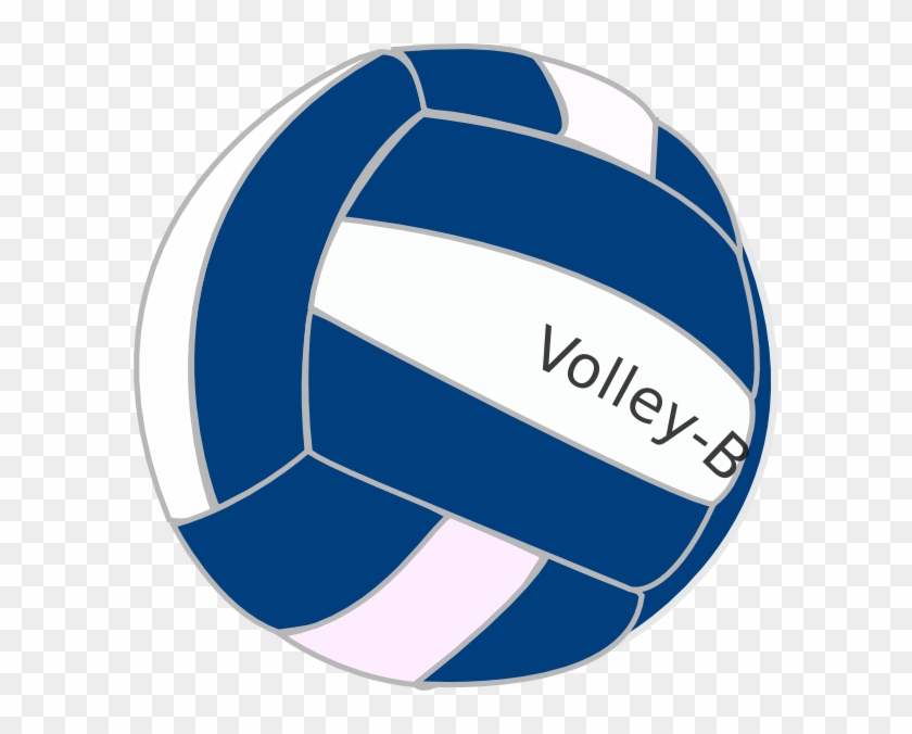 Blue And White Volleyball Clipart #25003