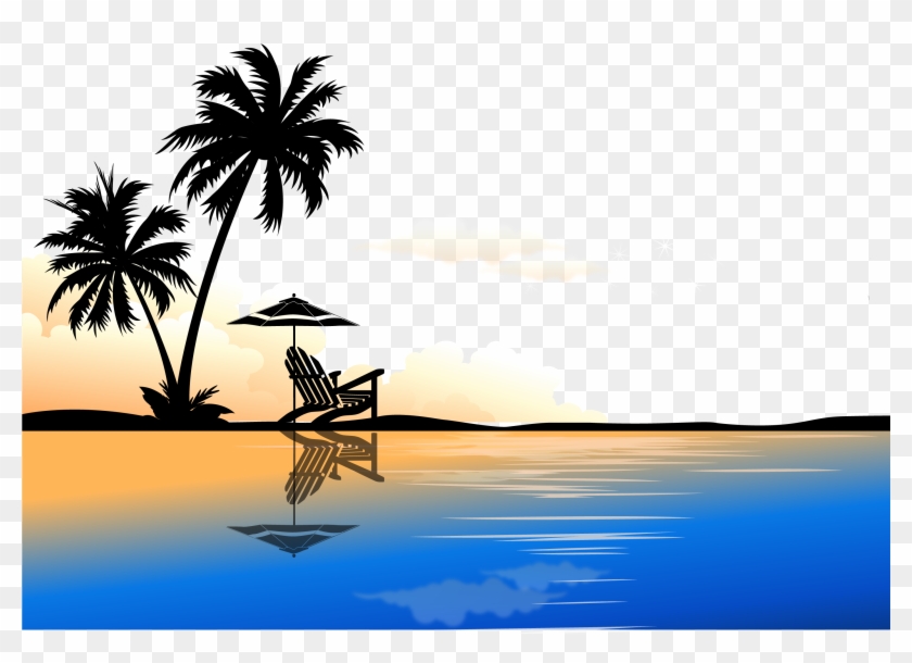 Arecaceae Euclidean Vector Tree Clip Art - Palm Tree Black And White #25338