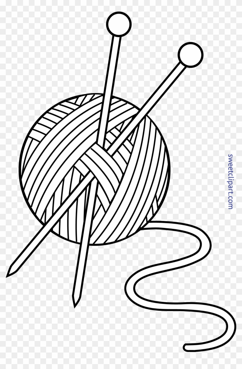 Ball Of Yarn Clipart, Clip Art Of Yard Cleanup, Clip - Wool Black And White #25896