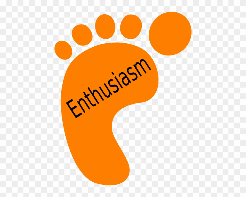 Oragne Footprint Enthusiasm Clip Art At Clker - Assurance Clipart #26356