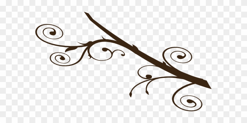Green - Horizontal Branch Clip Art #26537