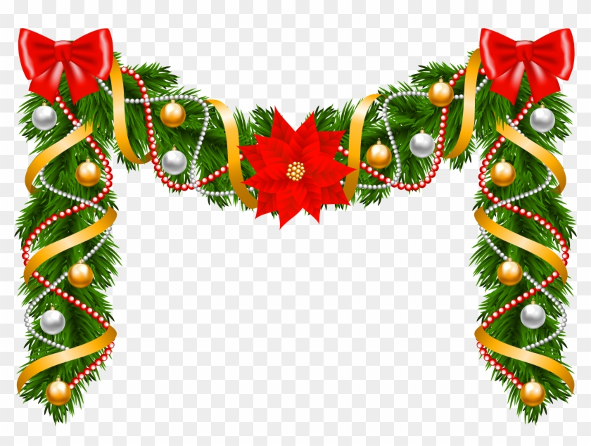 Christmas Deco Garland Png Clipart Image - Girlande Weihnachten Clipart #26679