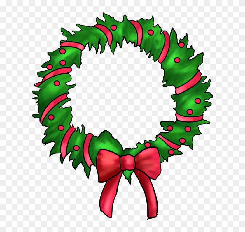 Wreath Cartoon - Christmas Day #26804