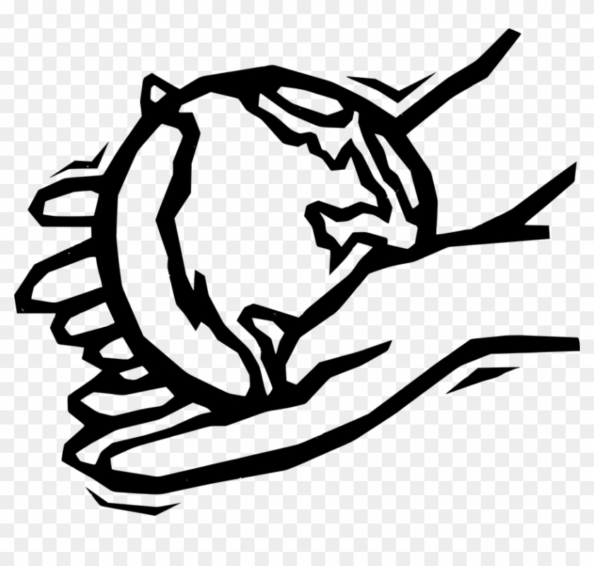 Earth World Hands Planet Globe Holding - Helping Hands Clip Art #164694