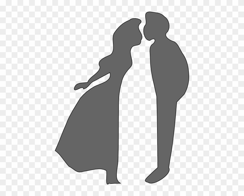 St Kiss Clip Art - Outline Of A Couple #165759