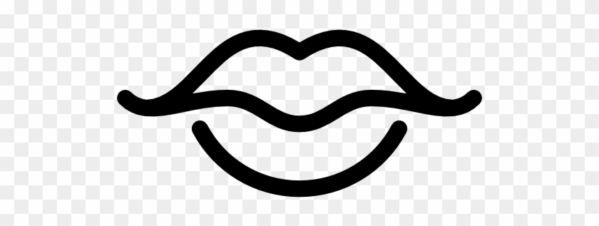 Size - Kiss Lip Icon Black And White #165772