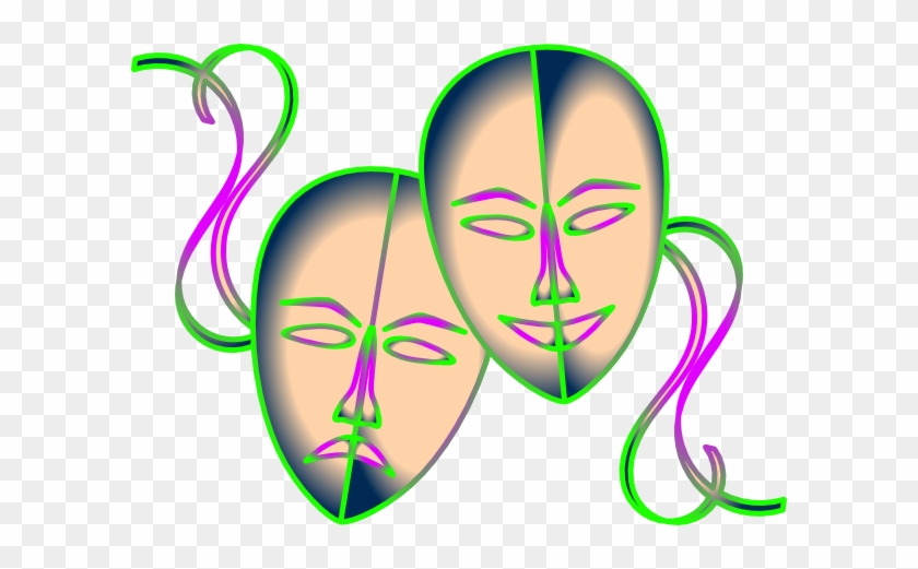 Theatre Masks Clip Art Savoronmorehead - Mask De Theatere Png #166001