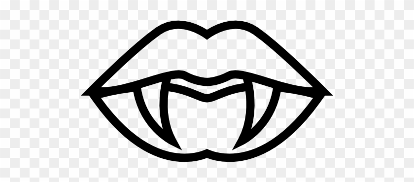 Size - Fangs Outline #166199