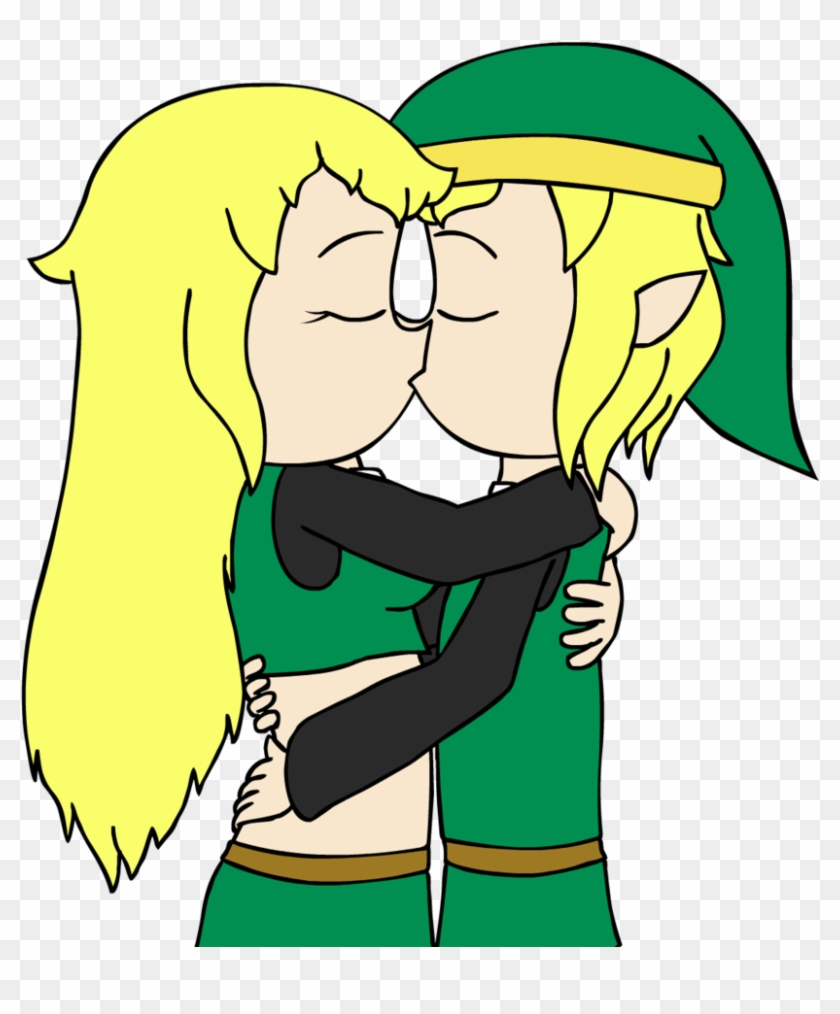 Hylian And Hilly Kissing By Hfmr - Drawing #166514