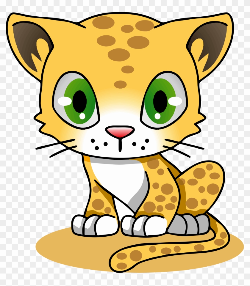 Cartoon Jaguar Felidae Amur Leopard Clip Art - Cartoon Leopard #166802