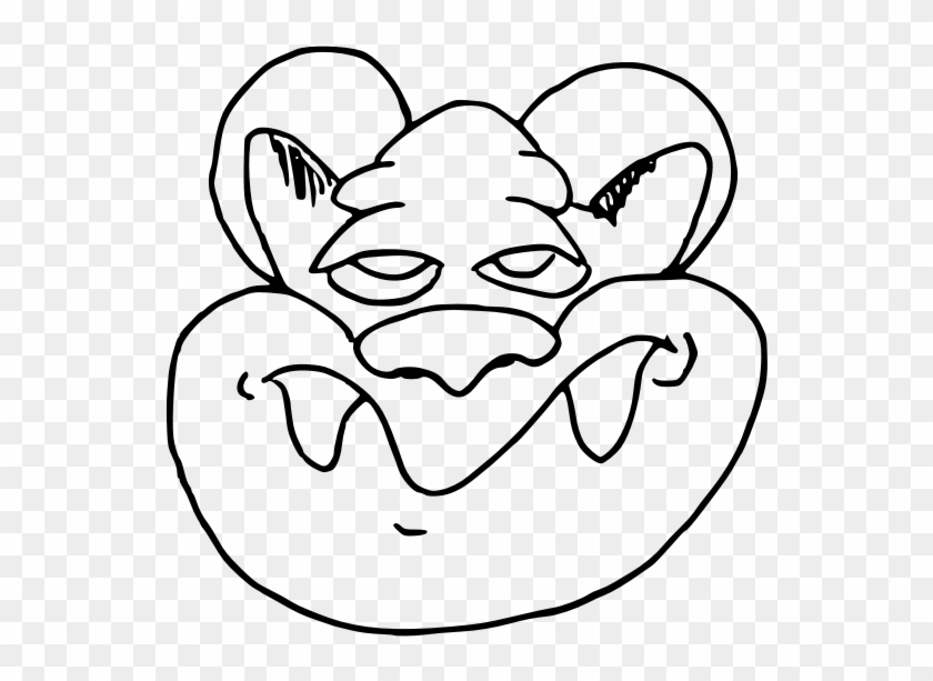 Cartoon Head - Troll Clip Art Black And White #166967