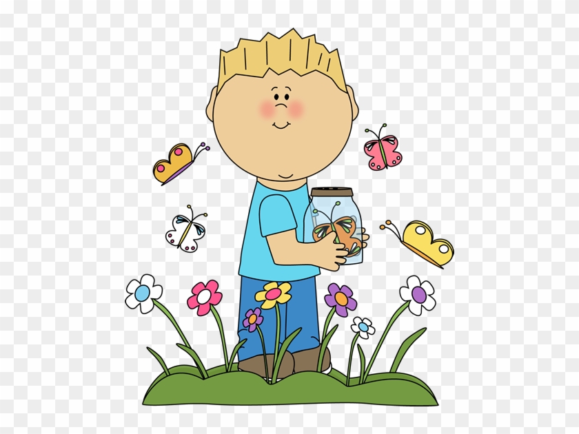 Spring Clip Art - Kids In Rain Clip Art #167341