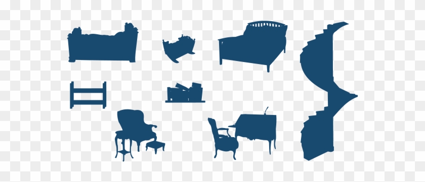 Furniture Silhouettes Svg Vector File, Vector Clip - Silueta De Cama Png #167362