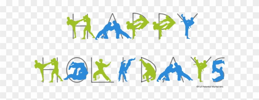 Happy Holidays Martial Arts Silhouettes - Happy Holidays Martial Arts #167755