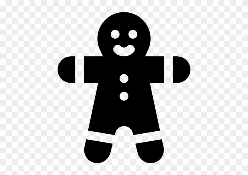 Cartoon Silhouette Symbol Clip Art - Gingerbread Man #168368