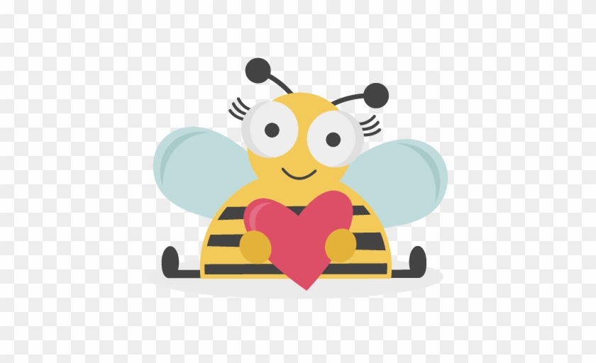Valentine Bee Svg Bundle For Scrapbooking Cardmaking - Kate Cuttables Valentine #168516