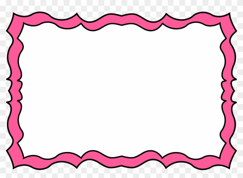 Pink Fancy Borders Clipart - Black White Border #168564