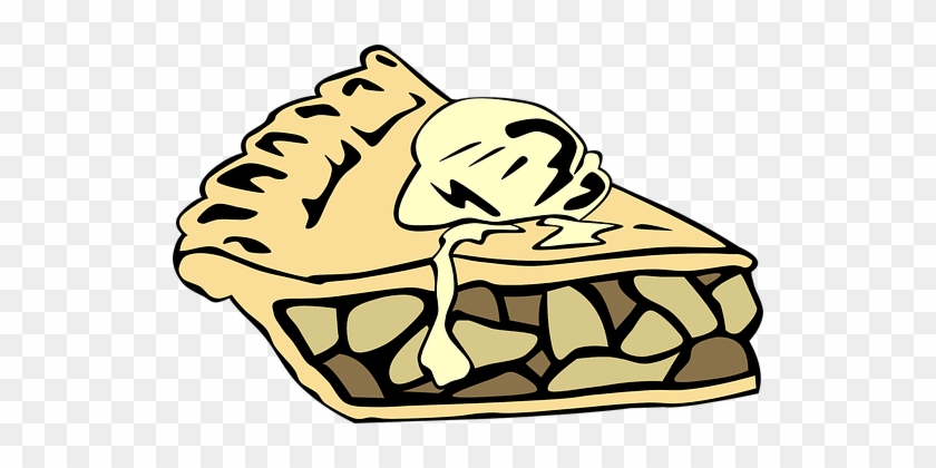 Apple Pie Pie A La Mode Slice Serving Dess - Apple Pie Clip Art #168808