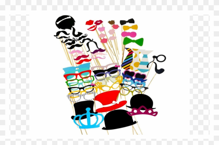 Ibuy365 60pcs Photo Booth Props Diy Kit Wedding Birthday #169126