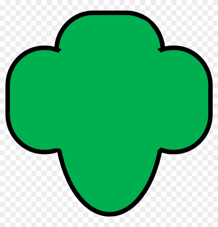 Clipart Girl Scout Trifoil With Outline - Girl Scouts Of The Usa #169224