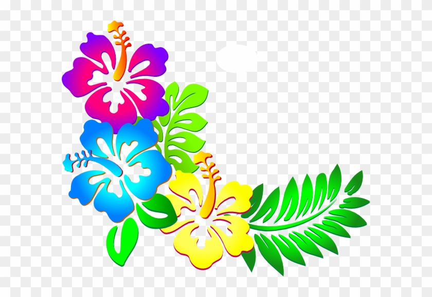 Hibiscus Clipart Wallpaper - Hawaiian Flower Border Png #169611