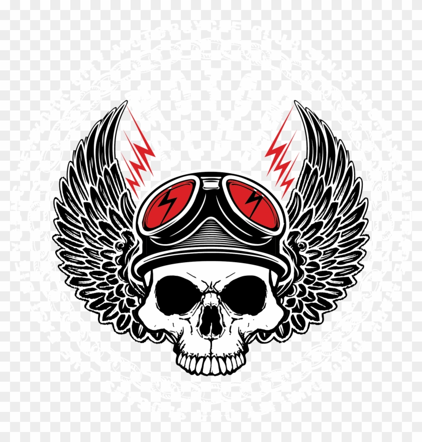 T Shirt Graphic Design Royalty Free Cartoon Skull Vector - Emblem #906624