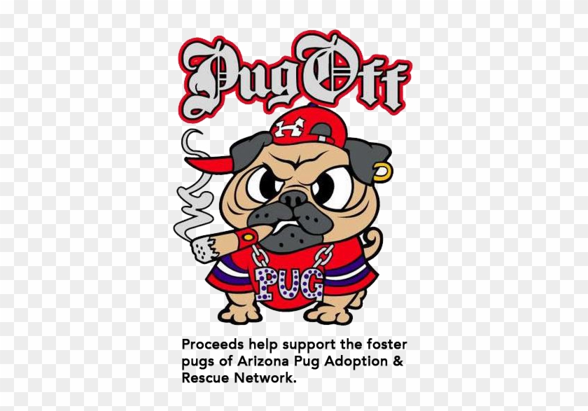 Pug Off T-shirt - Cartoon #906634