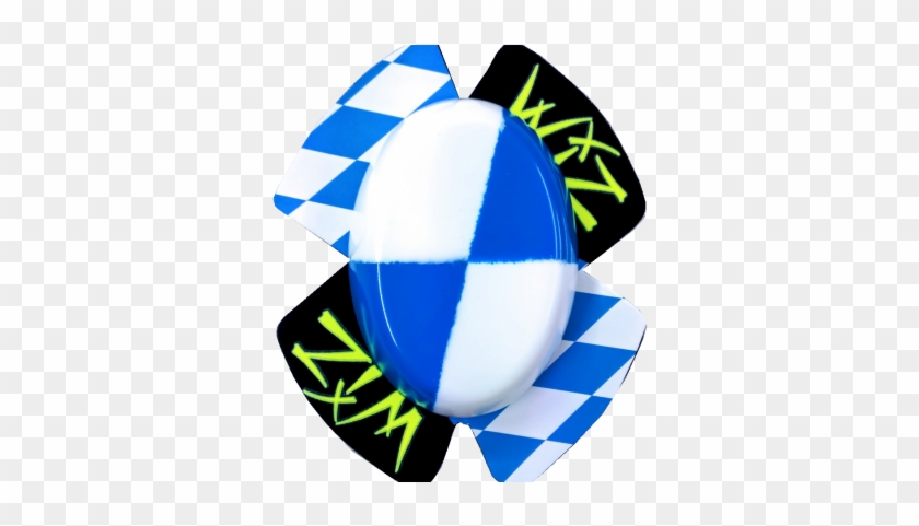 Wiz Graffix Backed Knee Sliders- Bavarian Flag - Wiz Design Knee Slider Smiley (pair) #906685