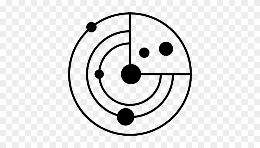 Solar System Model With Small Circles As Planets Vector - Planet #907353