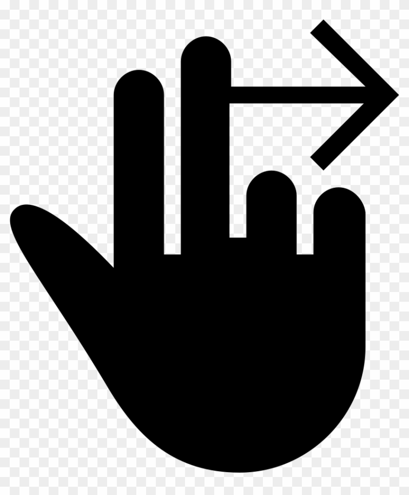 Swipe Right Gesture Of Two Extended Fingers Movement - Gesture #907461
