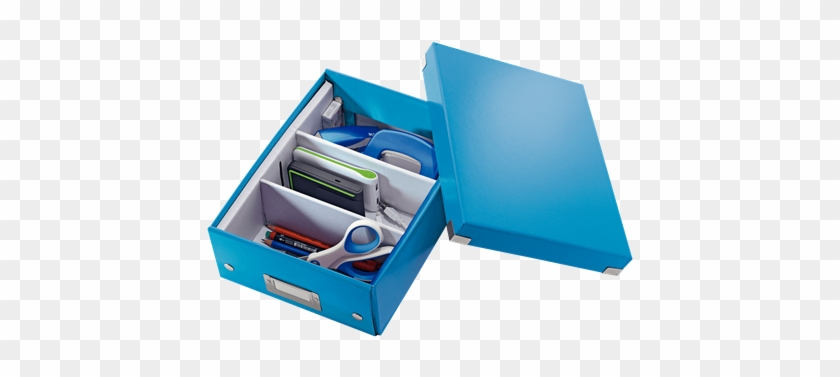 Organiser Box With 2-3 Flexible Compartments - Leitz Click & Store Small Organiser Box Blue #908069