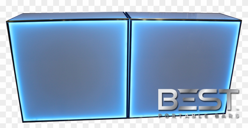 Blue Back-lit Double Wide Plexbox 4 Foot Portable Bar - Flat Panel Display #908444