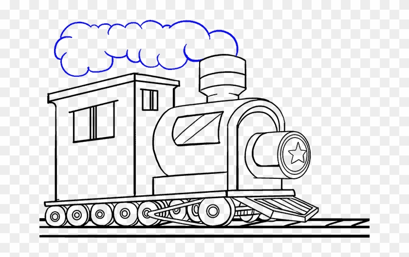 How To Draw A Train In A Few Easy Steps Easy Drawing - Drawing Of A Train #910895