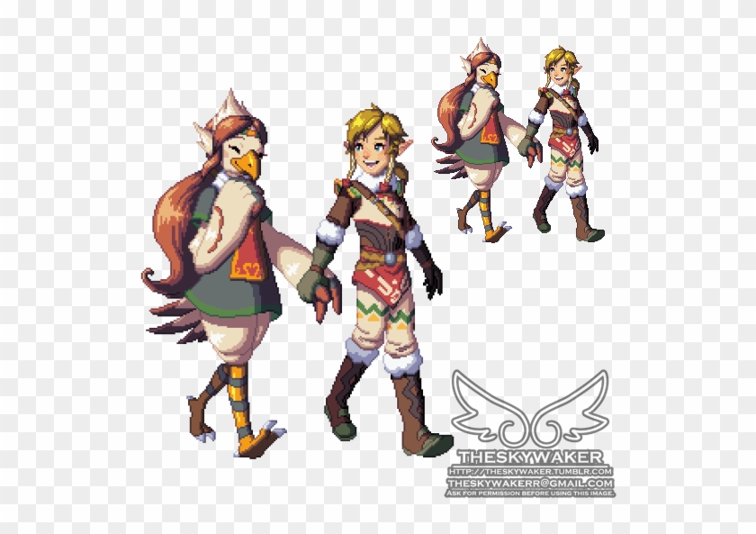 A Sprite Of My Breath Of The Wild Medli Design Holding - Medli Breath Of The Wild #910938