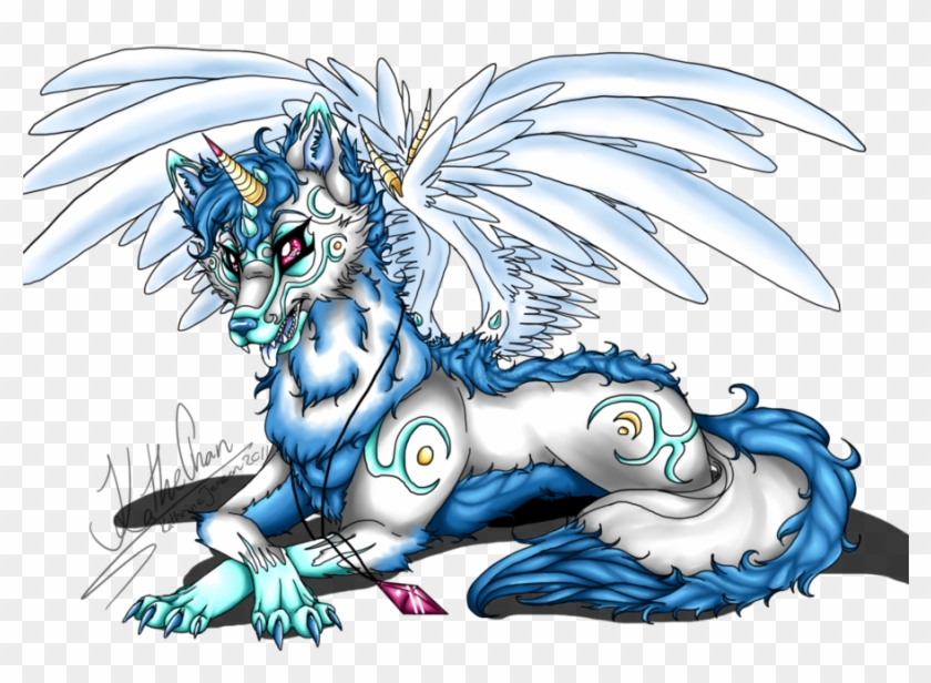 Fantasy Winged Wolf Wallpaper - Half Unicorn Half Wolf #911358