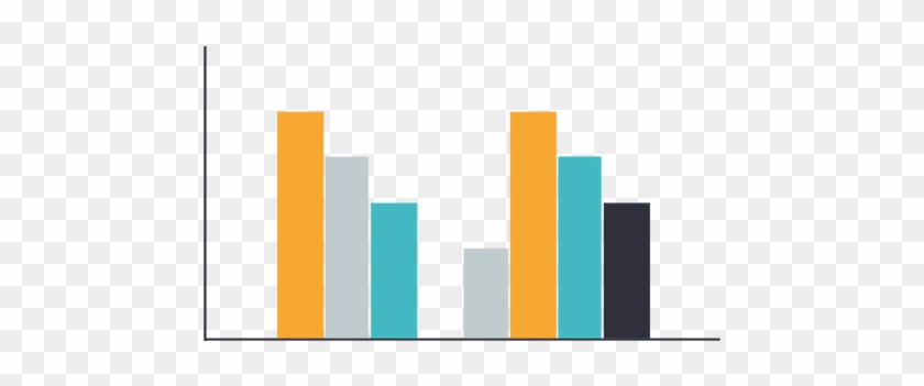 Flat Multicolor Decreasing Bar Chart Transparent Png - Barra Multivolo Png #912936