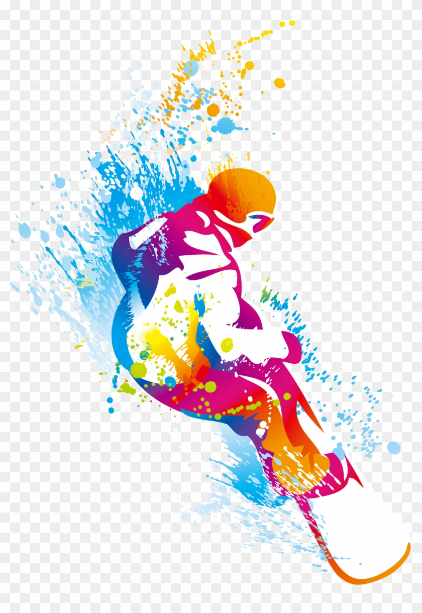 Surfing - Ski - Magical Chefs Cik115 Full Color Wall Decal Snowboarding #913043