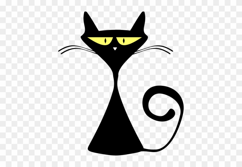 Alley Cat Silhouette Vector Illustration - Alley Cat Clip Art #913258
