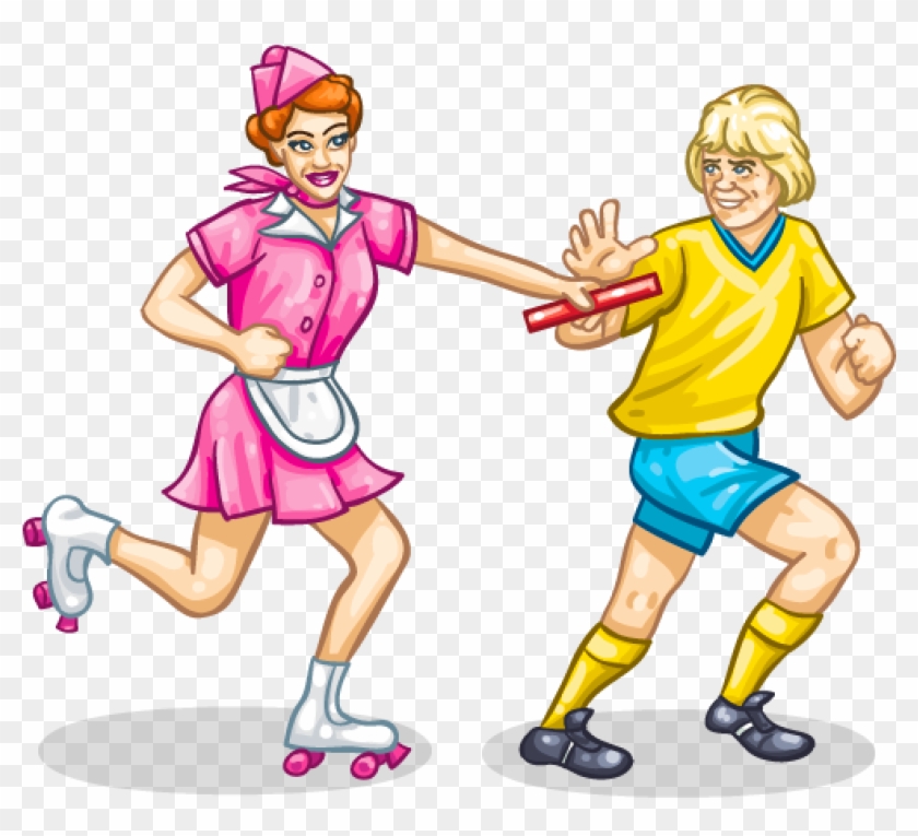 Relay Race - Cartoon #913428