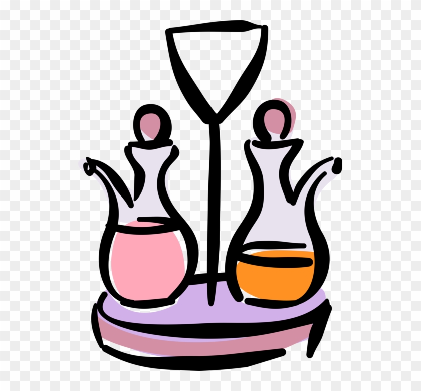 Vector Illustration Of Salad Dressing Oils Olive Oil - Condiment #913788