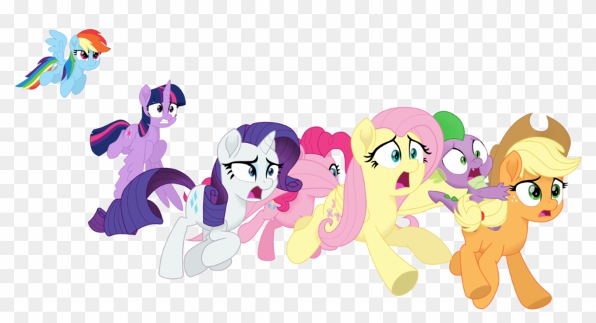 Mane 6 Runing By Ejlightning007arts - Mlp Movie Mane 6 #913997