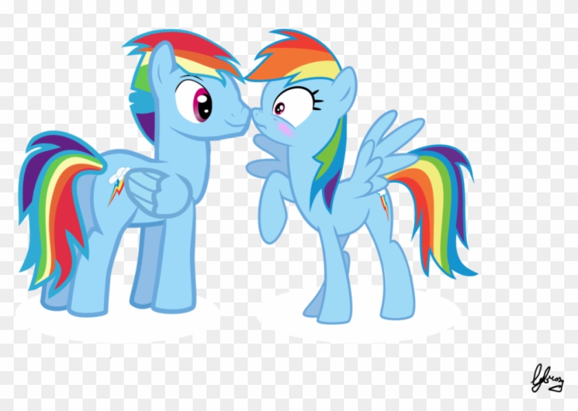 Mlp Rainbow Dash And Fluttershy Kiss - Mlp Rainbow Blitz X Rainbow Dash #914127