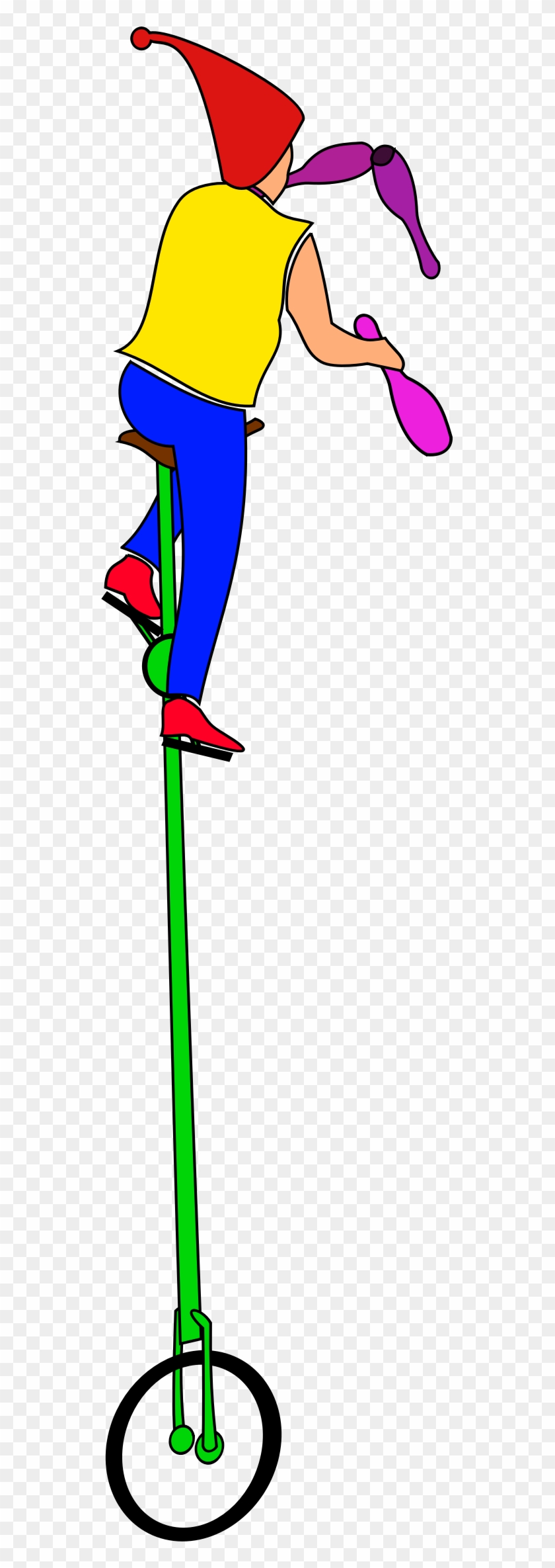 This Free Icons Png Design Of Simple Juggler On Unicycle - Unicycle Juggler Clip Art #915060