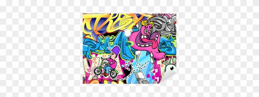 Graffiti Urban Art Vector Background Sticker • Pixers® - Urban Art #915413