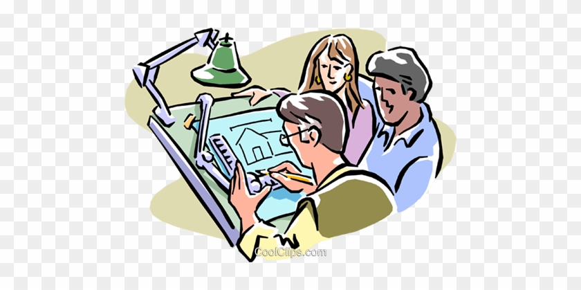 Architect Designing Couples House Royalty Free Vector - Designing Clipart #915777