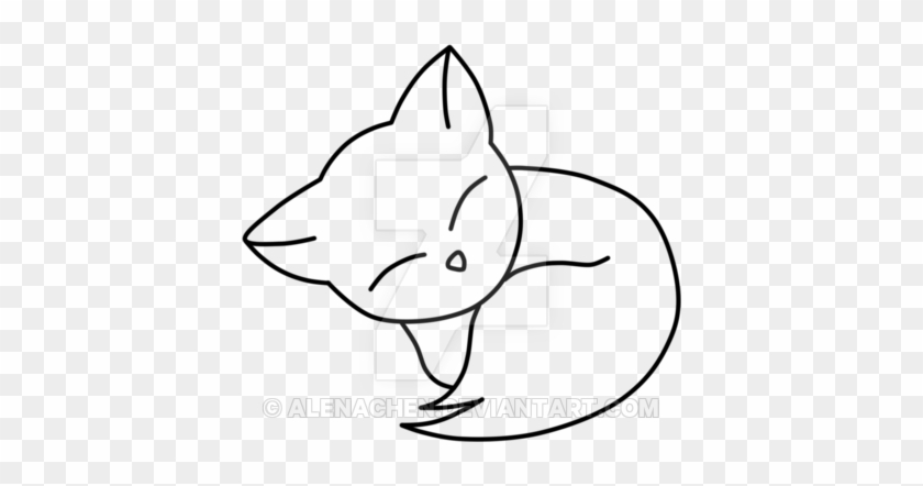 Chibi Wolf Sleep By Alenachen - Chibe Wolf Base #916040